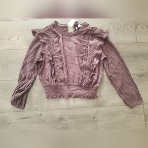 American Eagle Long sleeve blouse, Brown, Size small, New